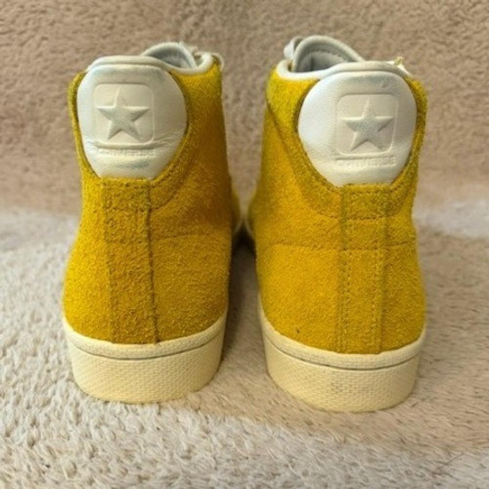 Converse Pro Leather PL 76 Ox Mens 10.5 Yellow Hairy Suede High Top 155339C - Picture 5 of 10
